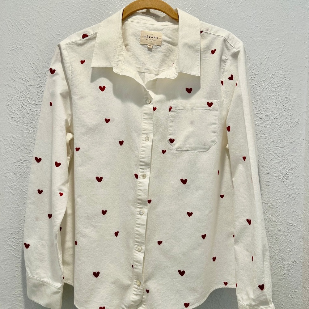 Sezanne Tomboy Hearts Shirt, Size FR 42, US10